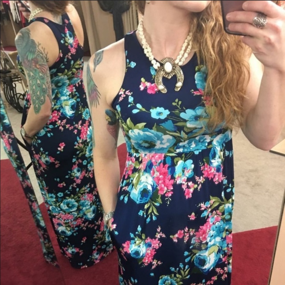 Floral Print Maxi Dress